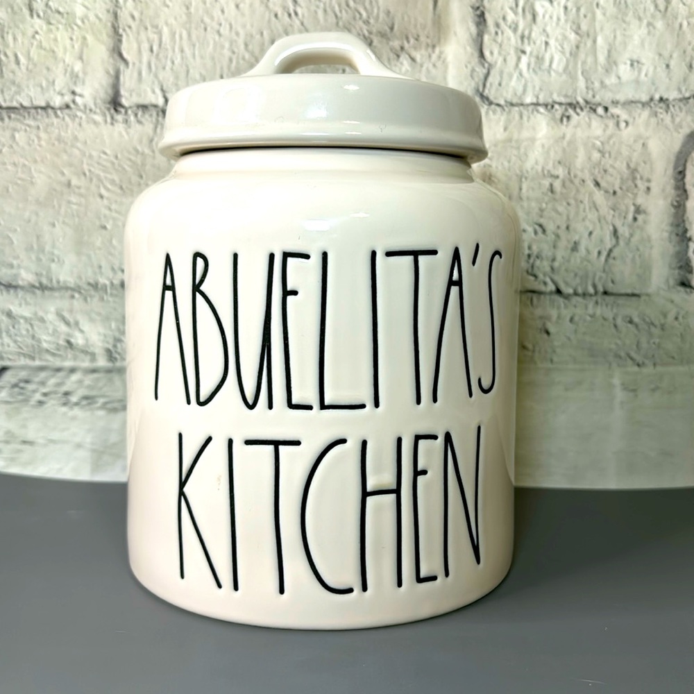 Rae Dunn Abuelita’s Kitchen Spanish Grandma Canister Cookie Jar NWT